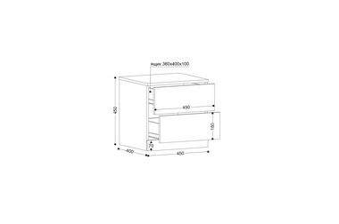 Тумба прикроватная Ника кашемир / черная