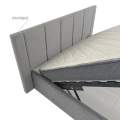 Кровать 1600 Макси с накладками, основанием и подъемным механизмом дуб эльза/ультра смок